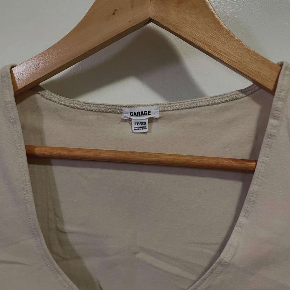 Garage Light Tan Ring Detail Blouse - Picture 3 of 3